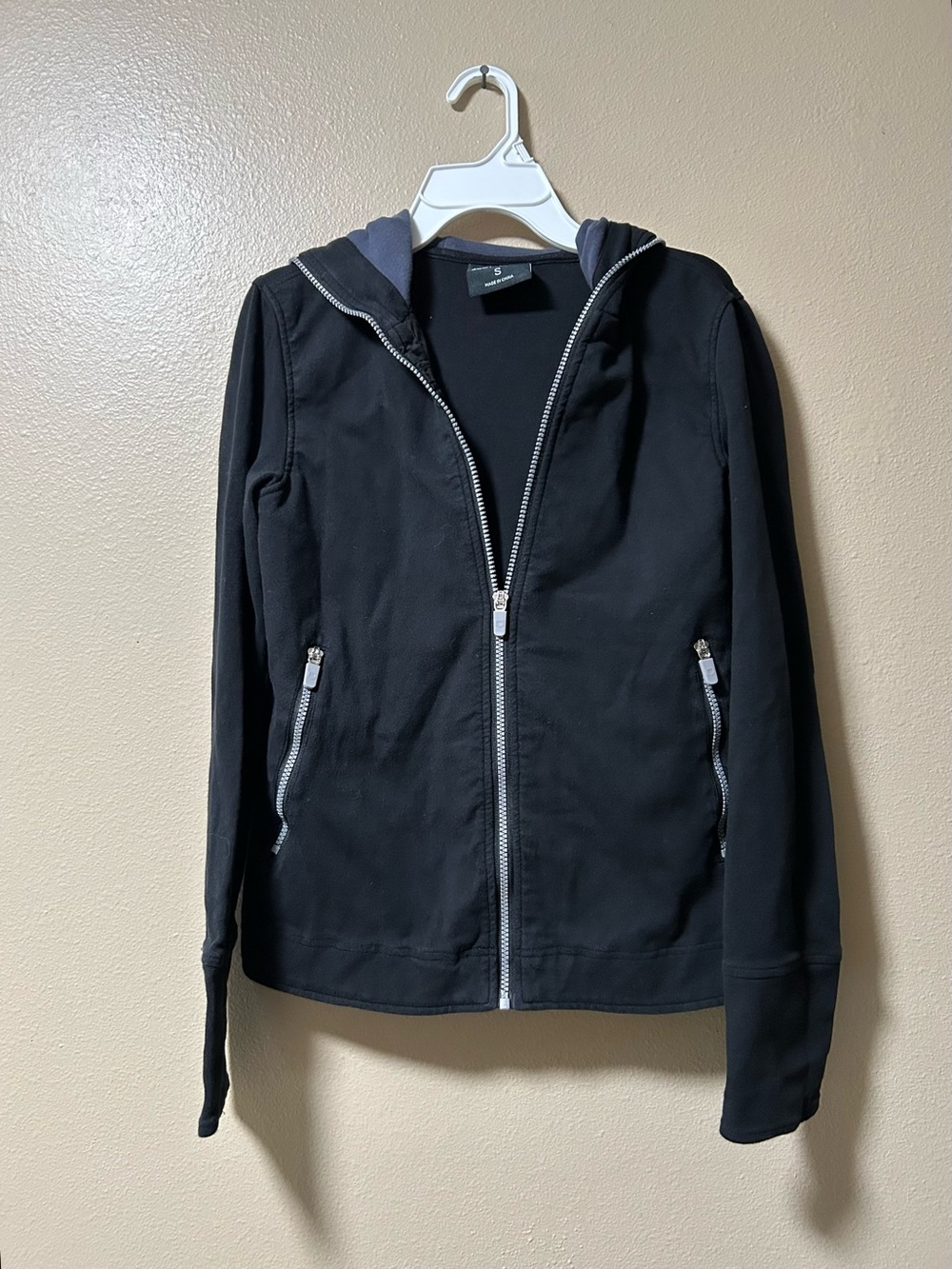 Scottevest Women’s Black Full Zip Chloe Casual Jacket Hooded Hoodie Size Small